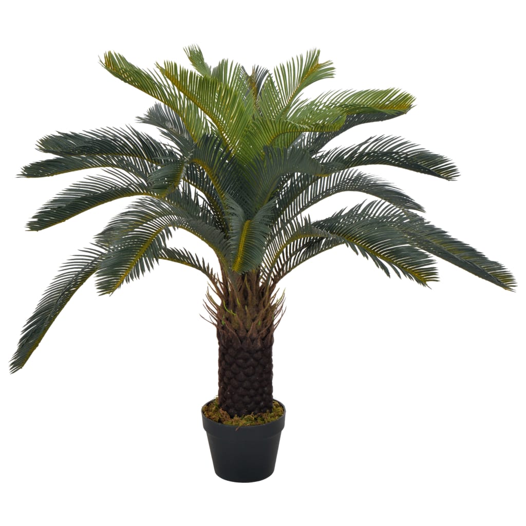 vidaXL Artificial plant with pot cycas palm 90 cm green