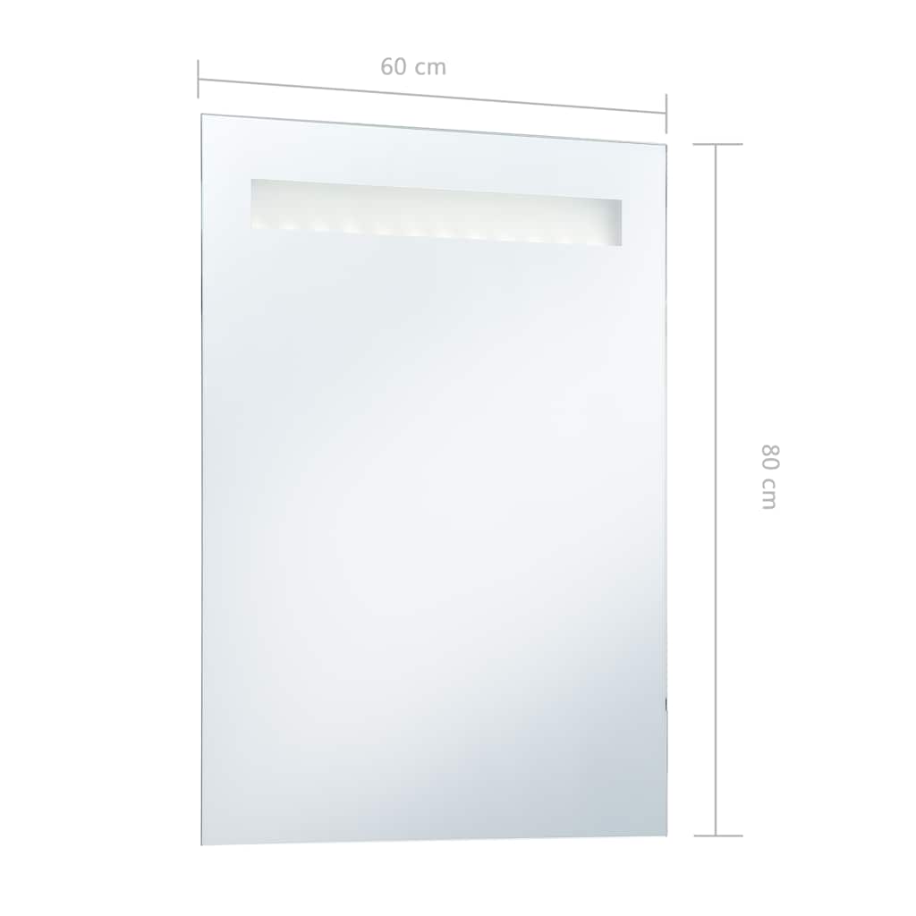 vidaXL Bathroom Mirror LED 60x80 cm