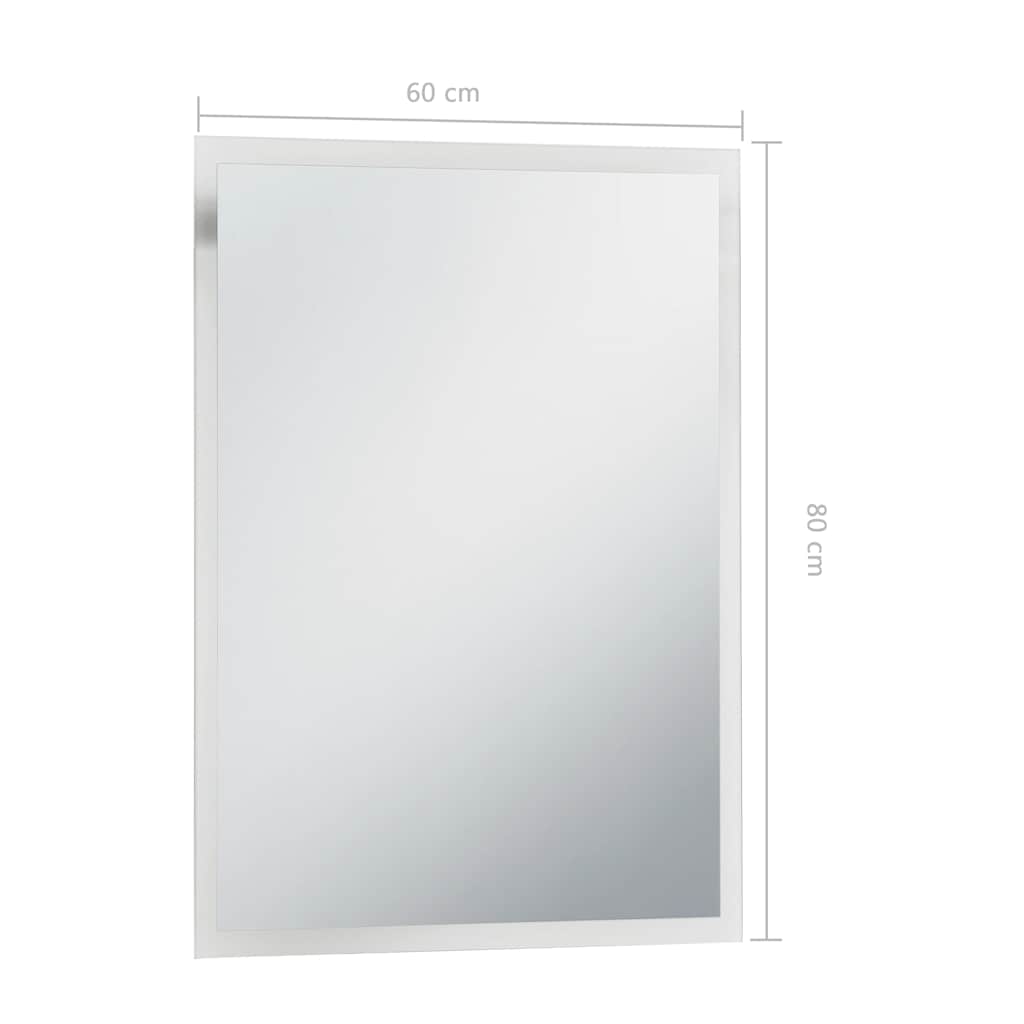vidaXL Bathroom Mirror LED 60x80 cm