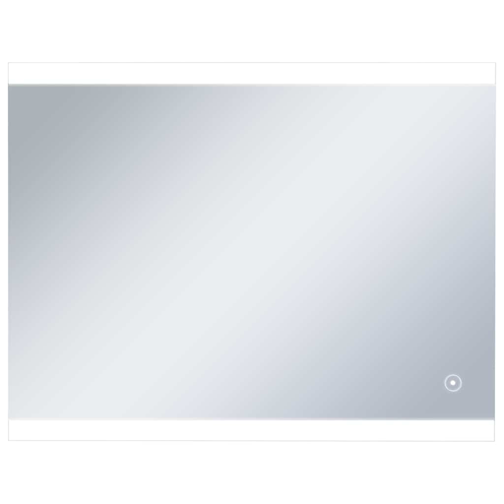 vidaXL LED Bathroom Mirror with Touch Sensor 80x60 cm