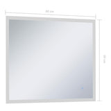 vidaXL Bathroom Mirror LED with Touch Sensor 60x50 cm