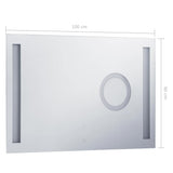 vidaXL LED Bathroom Mirror with Touch Sensor 100x60 cm