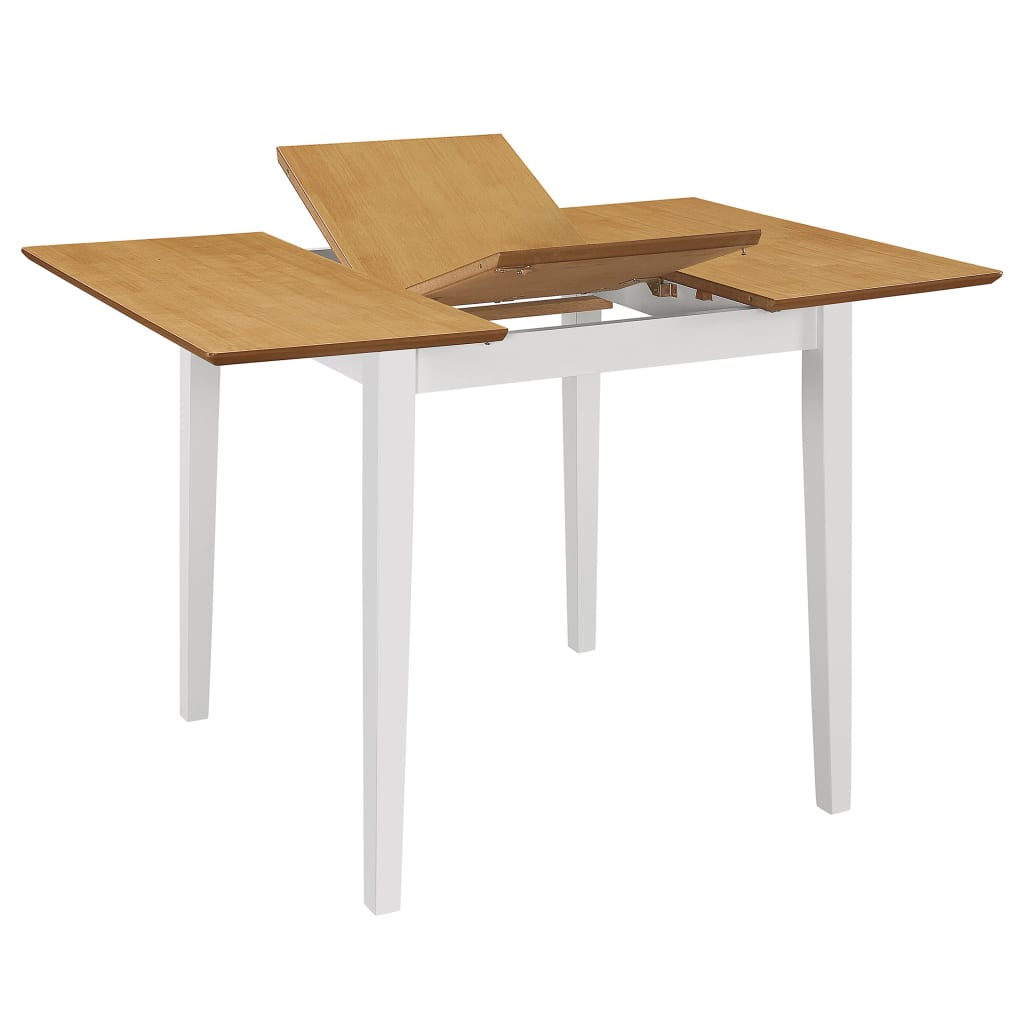 vidaXL Extendable Dining Table (80-120)x80x74 cm MDF White