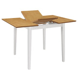 vidaXL Extendable Dining Table (80-120)x80x74 cm MDF White