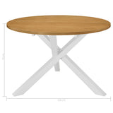 vidaXL Eettafel 120x75 cm MDF blanc