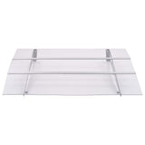 vidaXL Deurluifel 120x90 cm polycarbonaat zilverkleurig en transparant