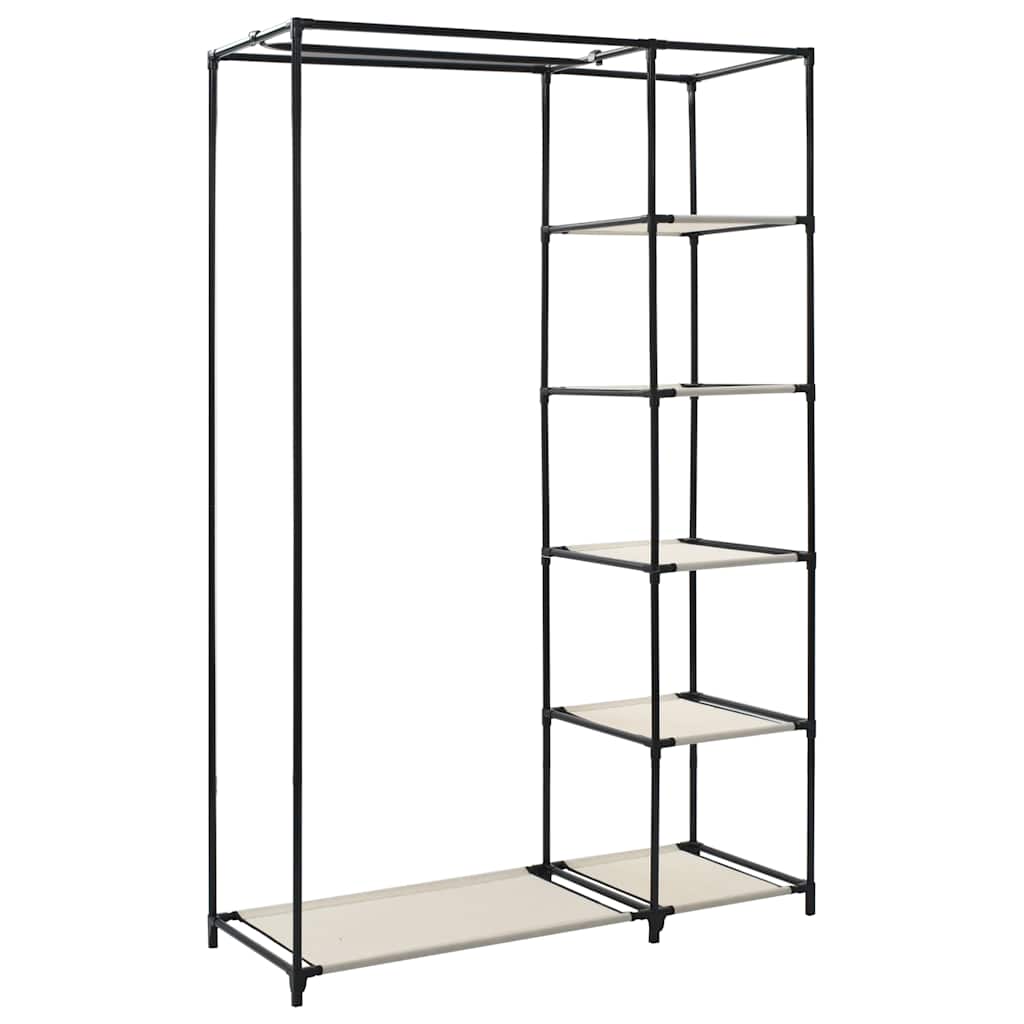 vidaXL Kledingkast opvouwbaar 110x45x175 cm stof crème