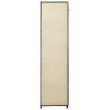 vidaXL Kledingkast met vakken en stangen 150x45x176 cm stof crème