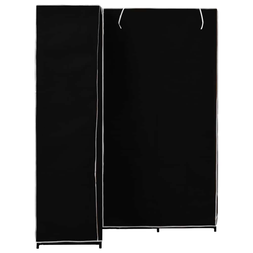 vidaXL Hoekkledingkast 130x87x169 cm zwart
