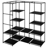 vidaXL Hoekkledingkast 130x87x169 cm zwart