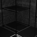 vidaXL Hoekkledingkast 130x87x169 cm zwart