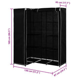 vidaXL Hoekkledingkast 130x87x169 cm zwart