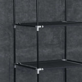 vidaXL Kledingkast met vakken en stangen 150x45x175 cm stof zwart