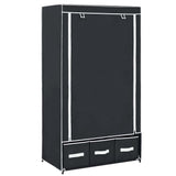vidaXL Kledingkast 87x49x159 cm stof zwart