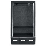 vidaXL Kledingkast 87x49x159 cm stof zwart