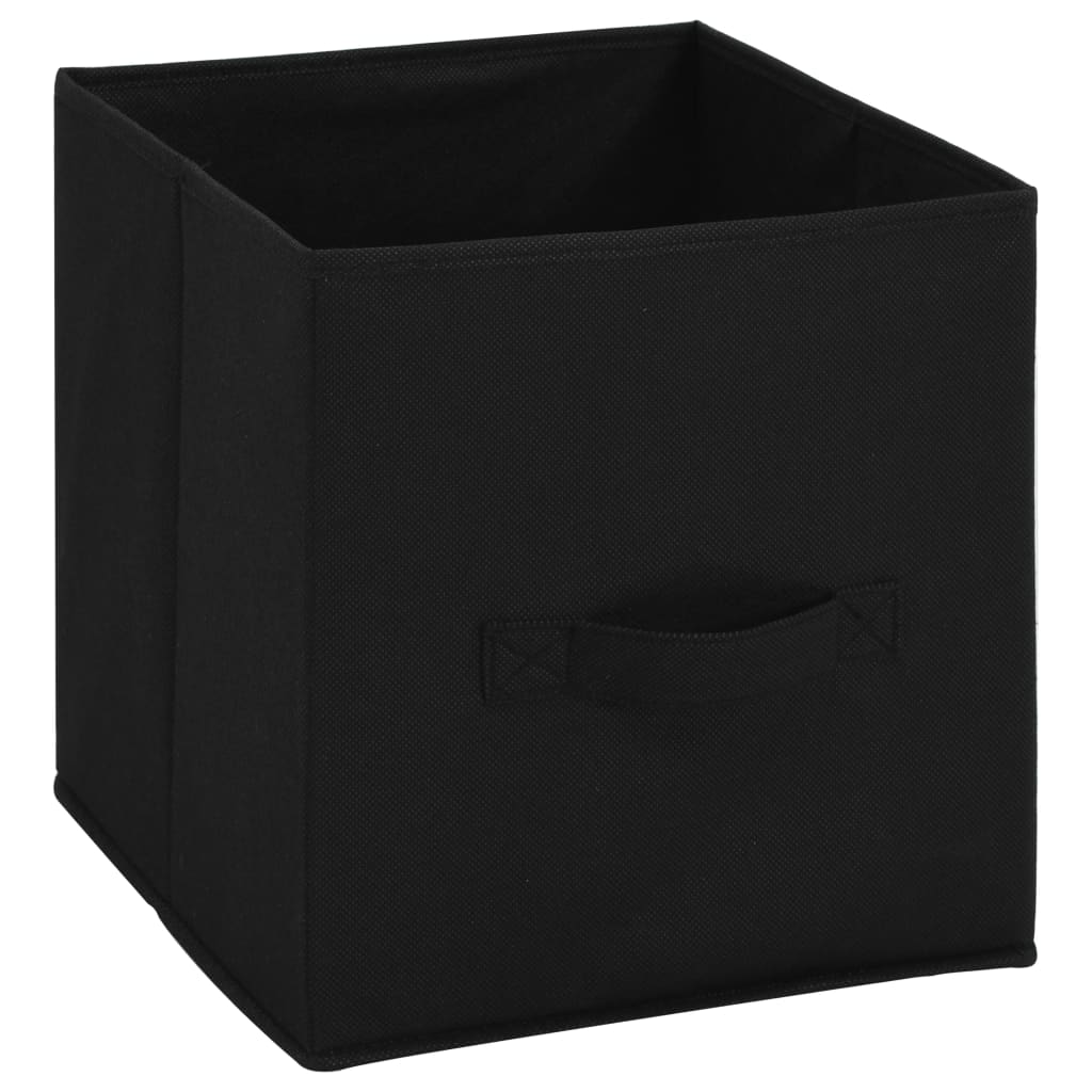 vidaXL Opbergkast met 4 stoffen manden 63x30x71 cm staal zwart
