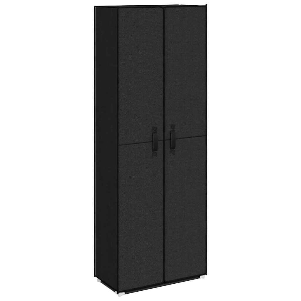 vidaXL Schoenenkast 60x30x166 cm stof zwart
