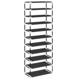 vidaXL Schoenenkast 60x30x166 cm stof zwart