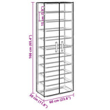 vidaXL Schoenenkast 60x30x166 cm stof zwart
