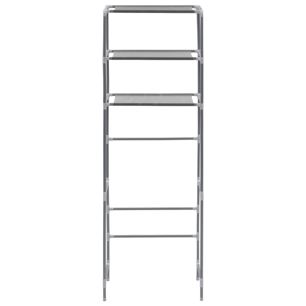 vidaXL Opbergrek voor boven toilet 3-laags 53x28x169 cm argenté