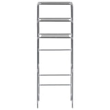 vidaXL Opbergrek voor boven toilet 3-laags 53x28x169 cm argenté