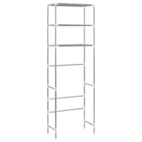 vidaXL Opbergrek voor boven toilet 3-laags 53x28x169 cm argenté