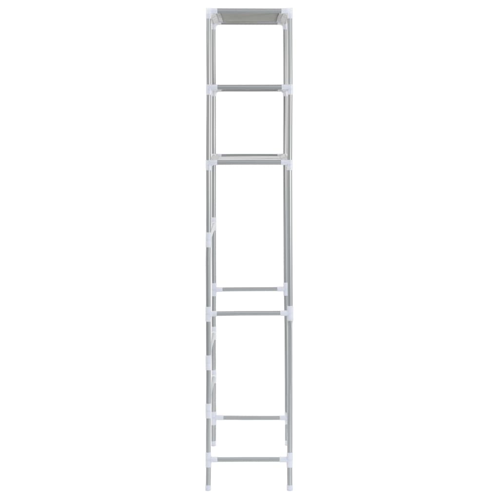 vidaXL Opbergrek voor boven toilet 3-laags 53x28x169 cm argenté