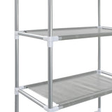 vidaXL Opbergrek voor boven toilet 3-laags 53x28x169 cm argenté