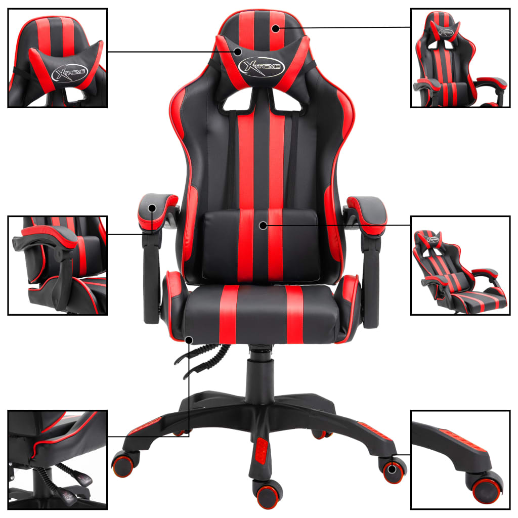 vidaXL Gamestoel kunstleer rood