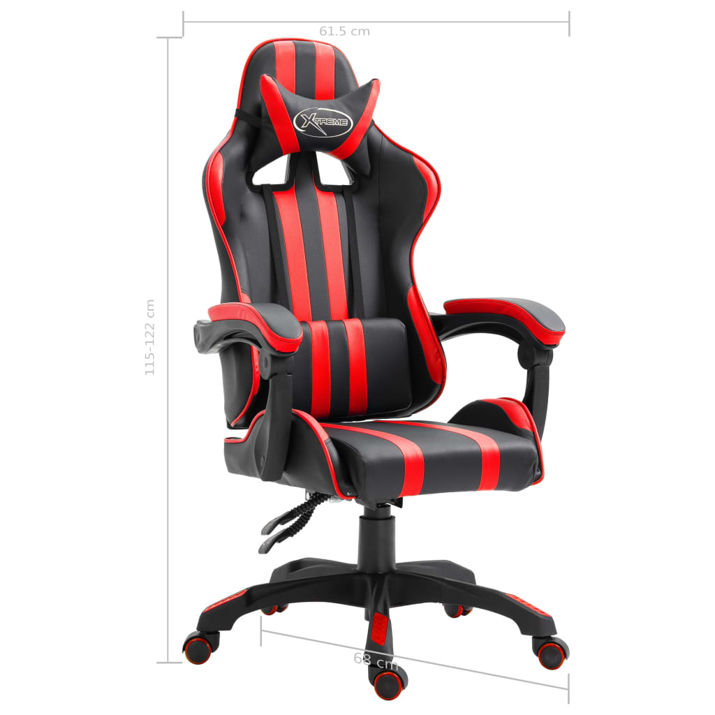 vidaXL Gamestoel kunstleer rood