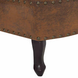 vidaXL Chaise longue kunstsuède bruin