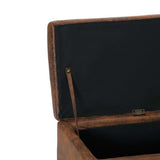 vidaXL Storage Bench 116 cm Faux Suede Brown