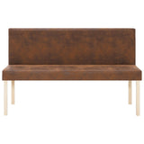 vidaXL Bench 139.5 cm faux suede brown