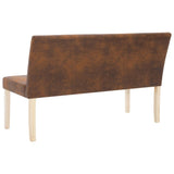 vidaXL Bench 139.5 cm faux suede brown