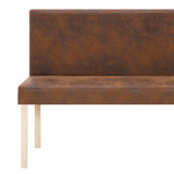 vidaXL Bench 139.5 cm faux suede brown