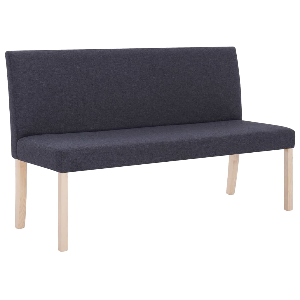 vidaXL Bench 139.5 cm polyester dark grey