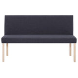 vidaXL Bench 139.5 cm polyester dark grey