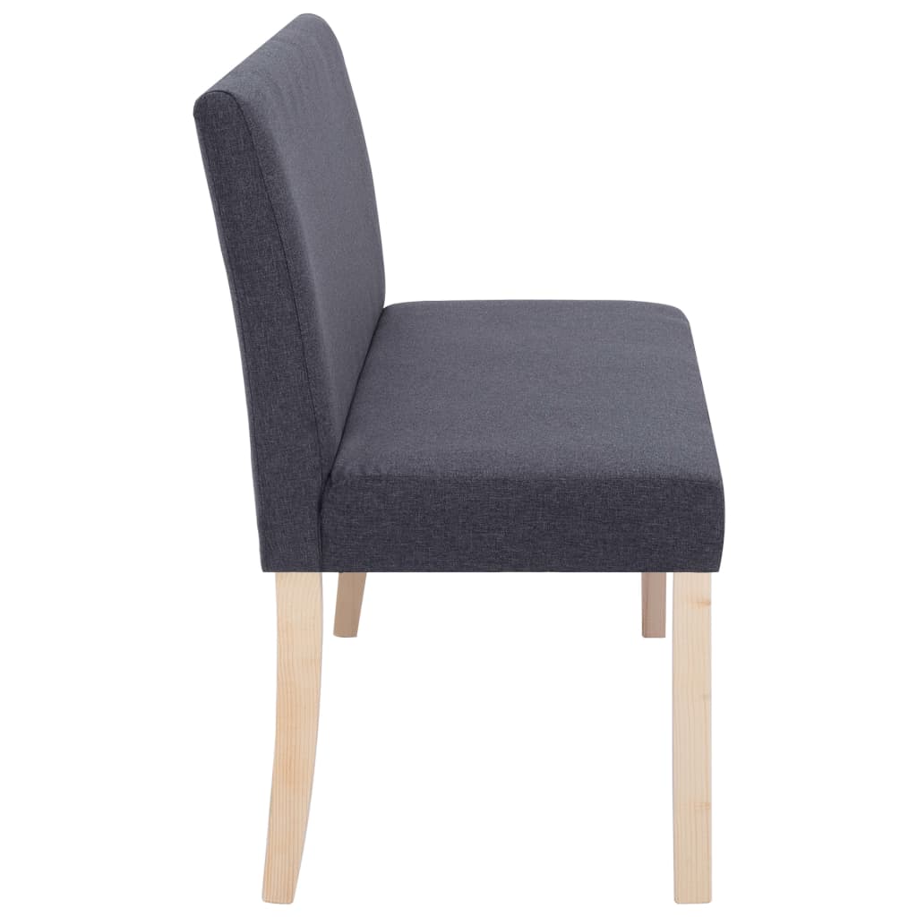 vidaXL Bench 139.5 cm polyester dark grey