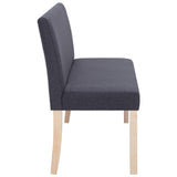 vidaXL Bench 139.5 cm polyester dark grey