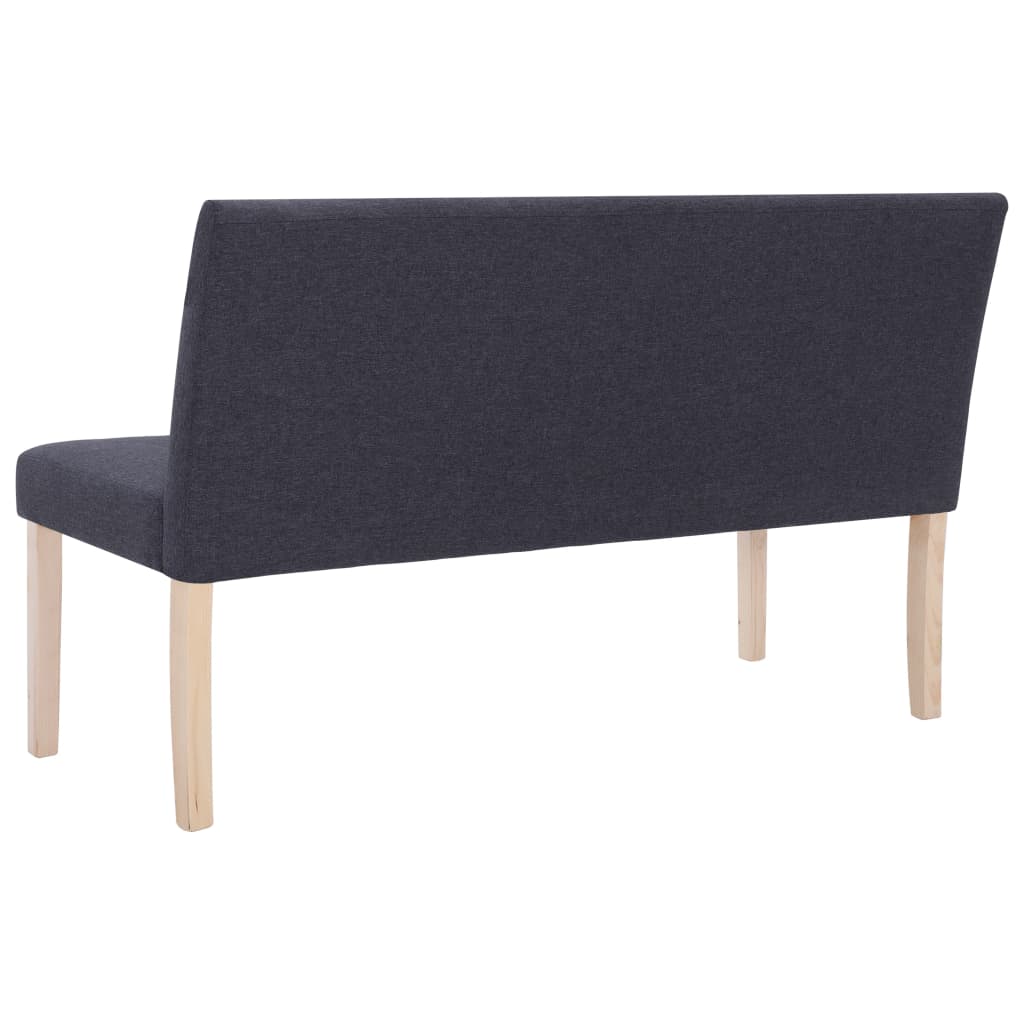 vidaXL Bench 139.5 cm polyester dark grey
