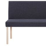 vidaXL Bench 139.5 cm polyester dark grey