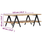 vidaXL Salontafel 115x60x40 cm massief mangohout