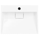 vidaXL Wastafel 50x38x13 cm mineraal gegoten/marmer gegoten wit