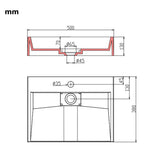 vidaXL Wastafel 50x38x13 cm mineraal gegoten/marmer gegoten wit
