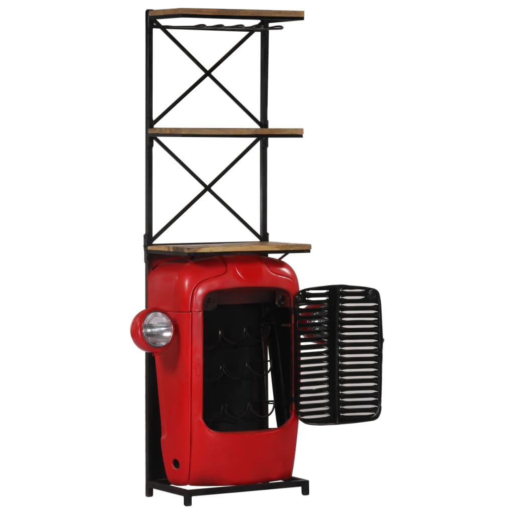 vidaXL Wine cabinet tractor 49x31x172 cm solid mango wood
