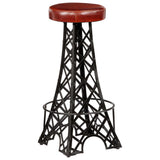 vidaXL Bar stools 2 pcs genuine leather