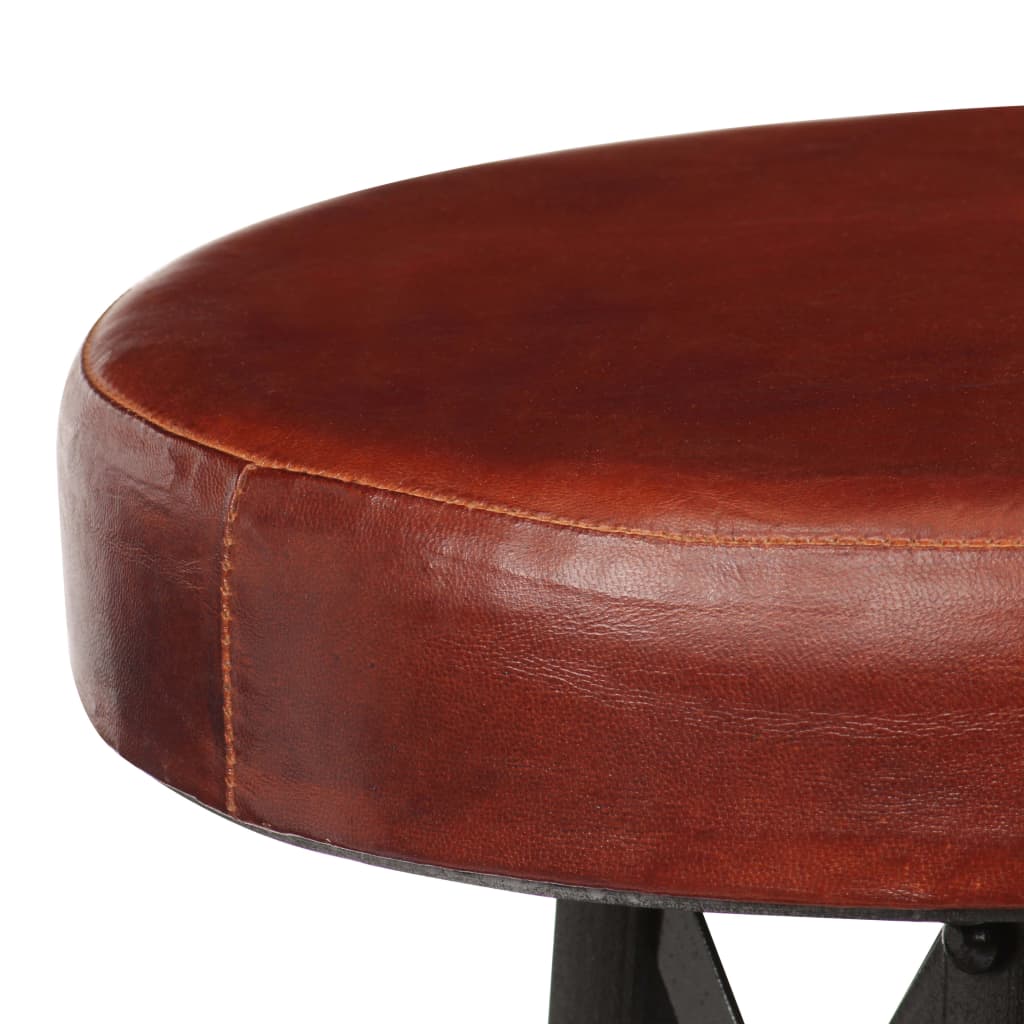 vidaXL Bar stools 2 pcs genuine leather