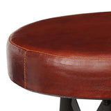 vidaXL Bar stools 2 pcs genuine leather
