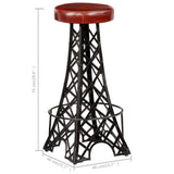 vidaXL Bar stools 2 pcs genuine leather