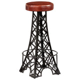 vidaXL Bar stools 2 pcs genuine leather